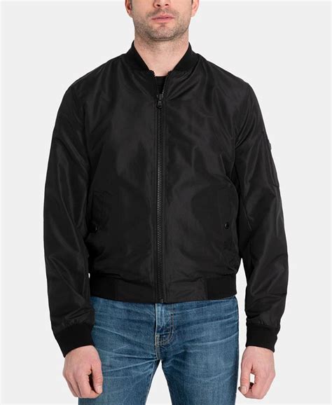 michael kors leather bomber|michael kors bomber jacket men.